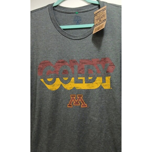 Minnesota Gophers Goldy Men's Short Sleeve 2XL Gray T-Shirt/ Rivalry Threads 91 - Picture 3 of 5